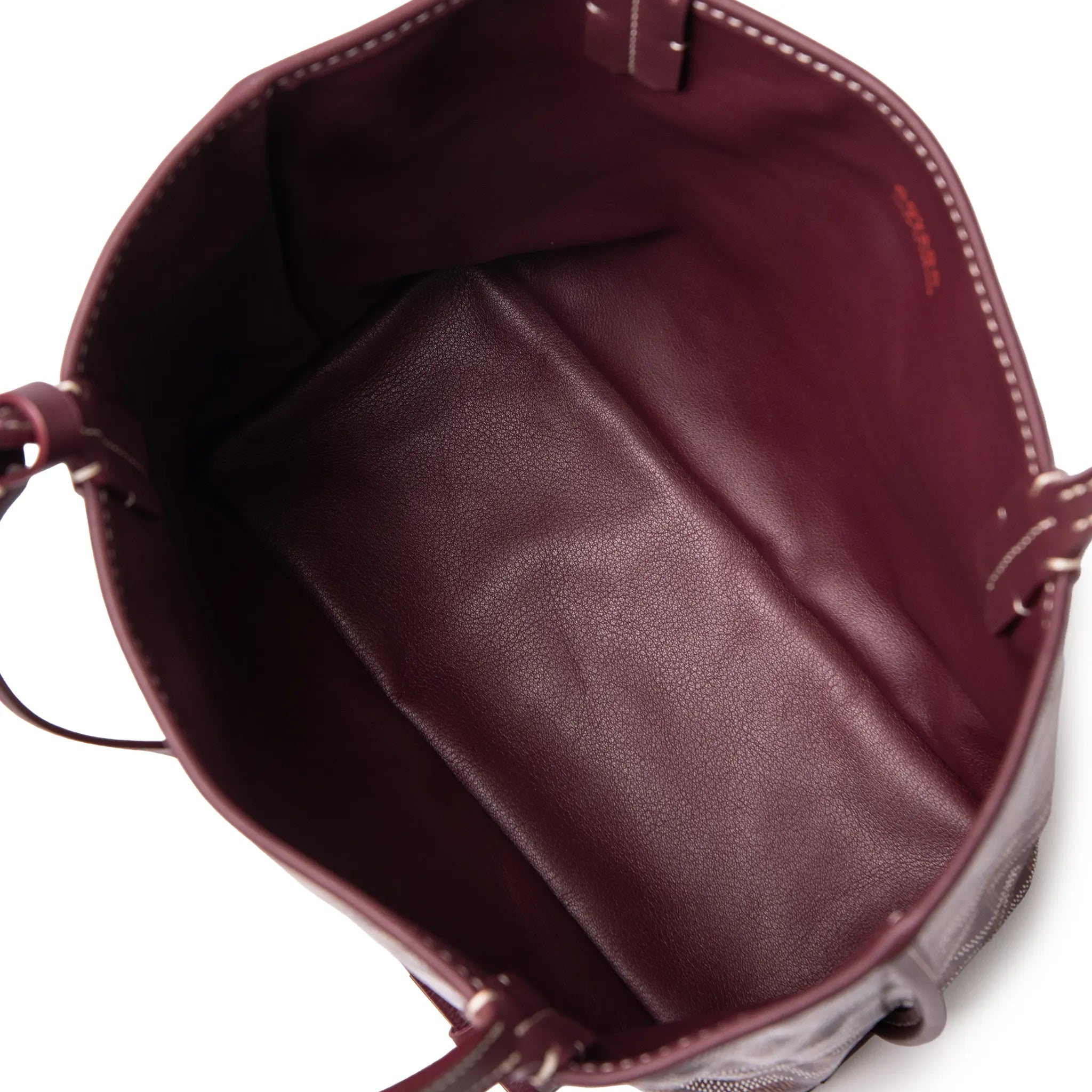 Inside View of Goyard Anjou Mini Burgundy BagANJCROMINCG33TY33P